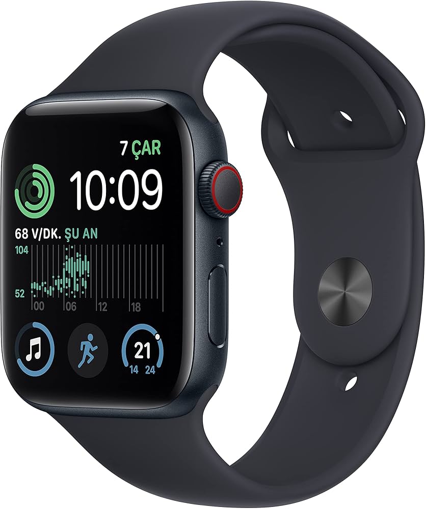 Apple Watch SE 2. Nesil GPS+CELLULAR 44MM Gece Yarısı - Az Kullanılmış, Kusursuz
